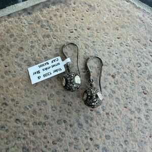 Slice of Diamond Pave Dangle Earrings 3.47 carats total weight.